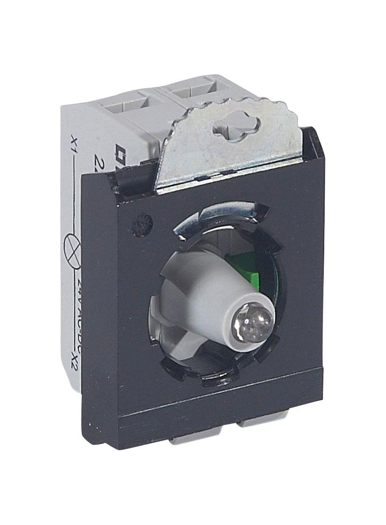 OSMOZ KORPUS KOMPLETNY, GŁÓWKA PODŚWIETLANA CZERWONA 24 V, 1Z + UCHWYT POTRÓJNY ZACISKI ŚRUBOWE, Leg