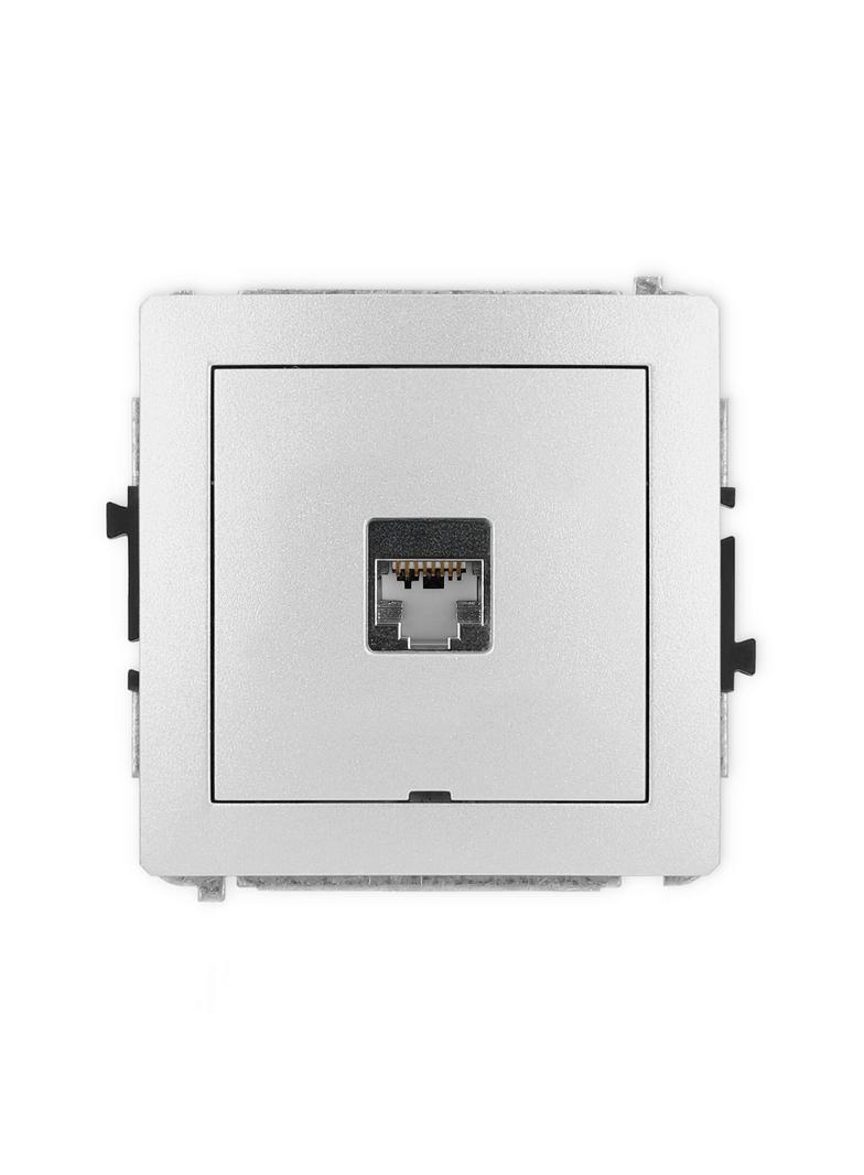 DECO Mechanizm gniazda komputerowego pojedynczego 1xRJ45, kat. 5e, ekranowany, 8-stykowy, bez pola o