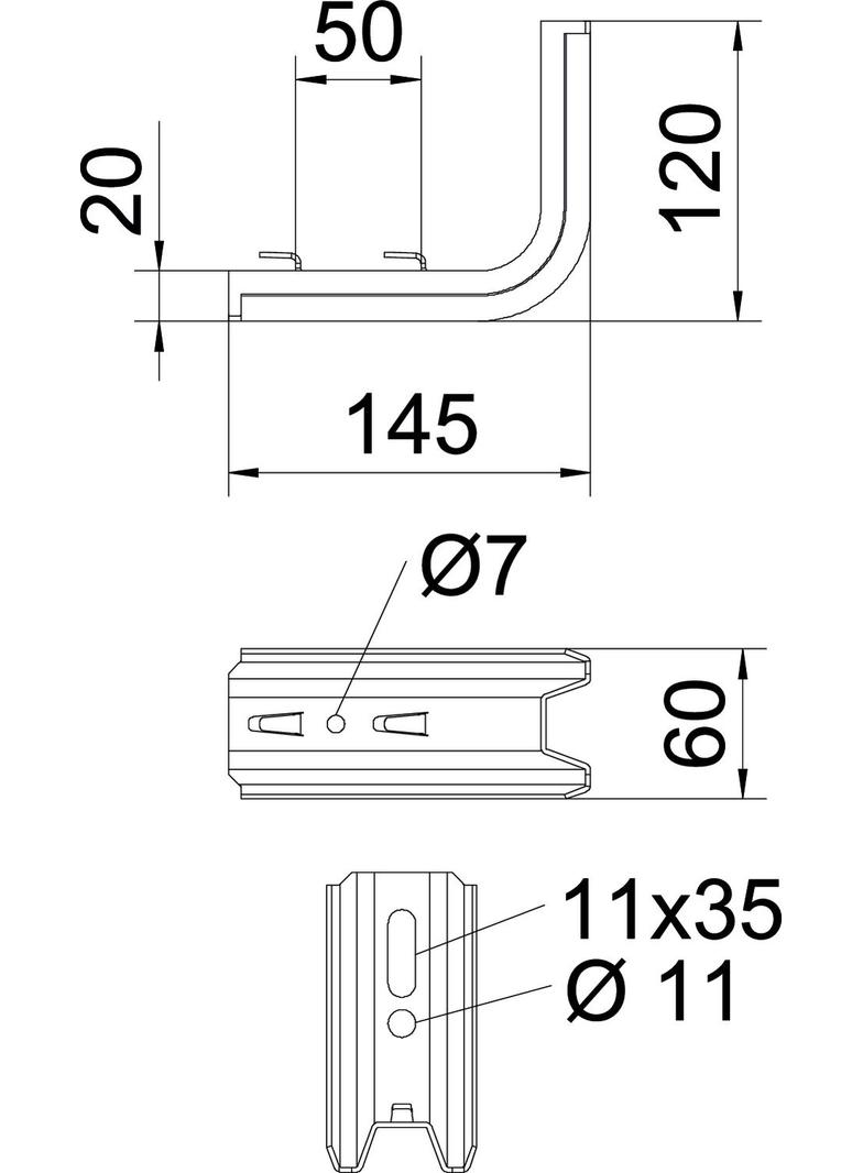 TPSAG 145 VA4301, Wspornik KORYT SIATK. TPSAG 145MM VA