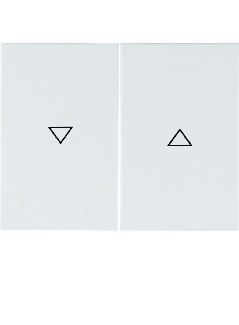 BERKER K.1 Klawisze nadrukowany symbol strzałka do łącznika 2-klawiszowego biały 14357109 HAGER