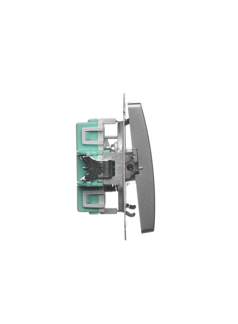Simon Basic Przycisk pojedynczy rozwierny bez piktogramu 10A z. śrub. satynowy