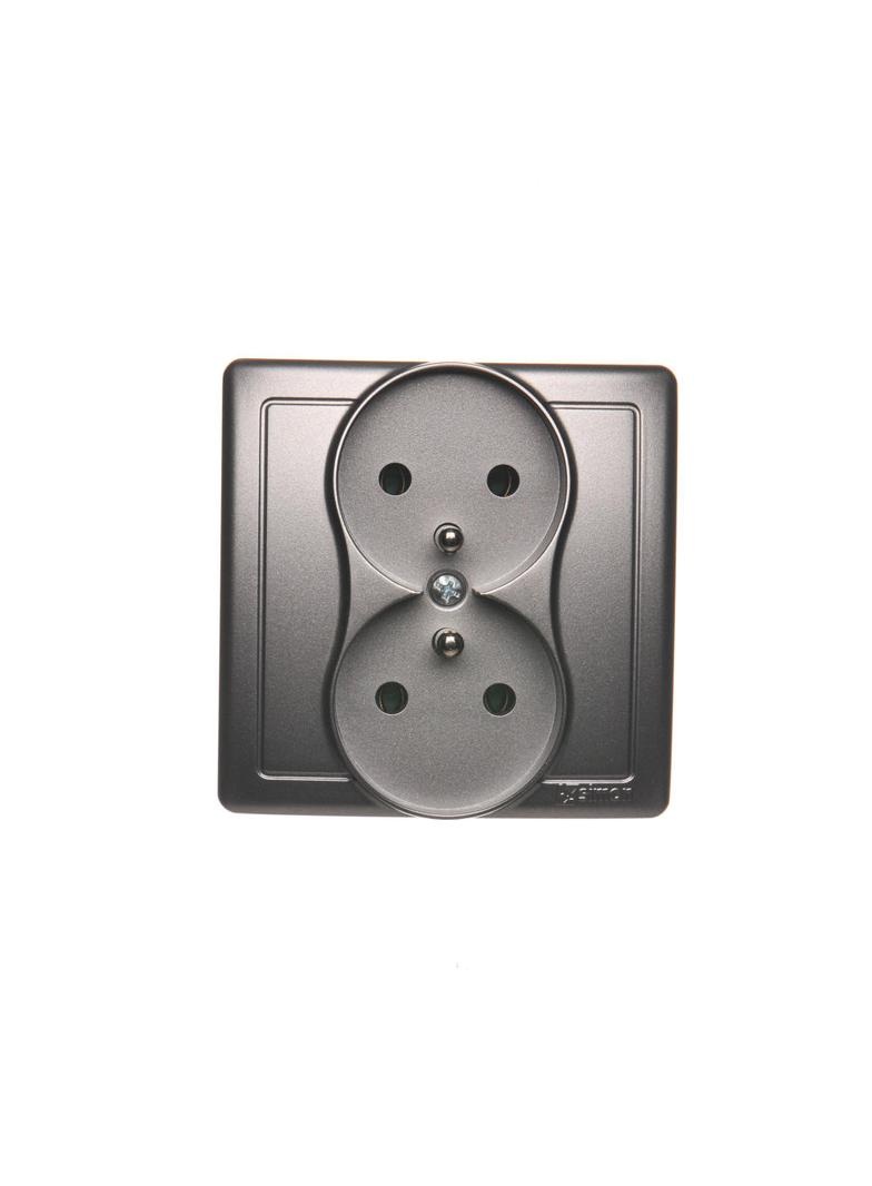 Simon Basic Gniazdo wtyczkowe z uziemieniem podwójne monoblok 16A 250V zaciski śrubowe stal inox *Kompletne - nie do ramek BMGZ2/21 KONTAKT