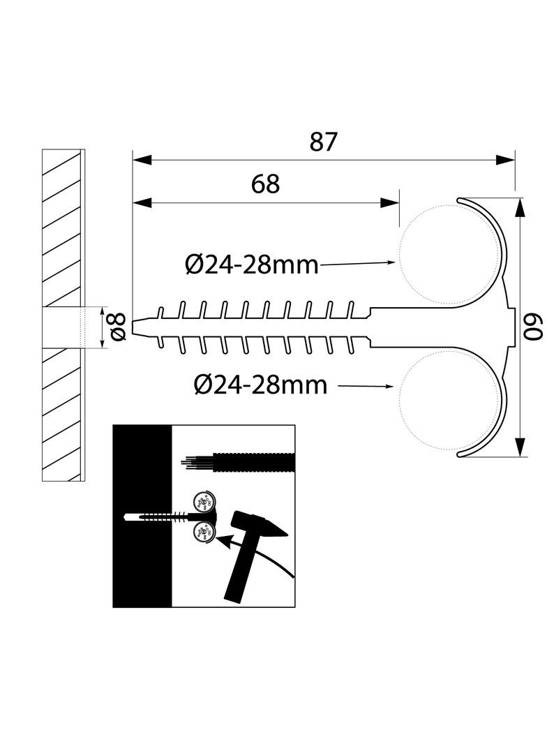 Uchwyt USMH-25 BIS (25szt) 46188 OPATÓWEK