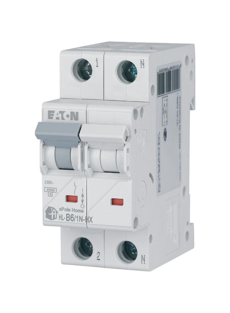 HN-B6/1N Wyłącznik nadprądowy 6kA B6A 1P+N  194838 EATON