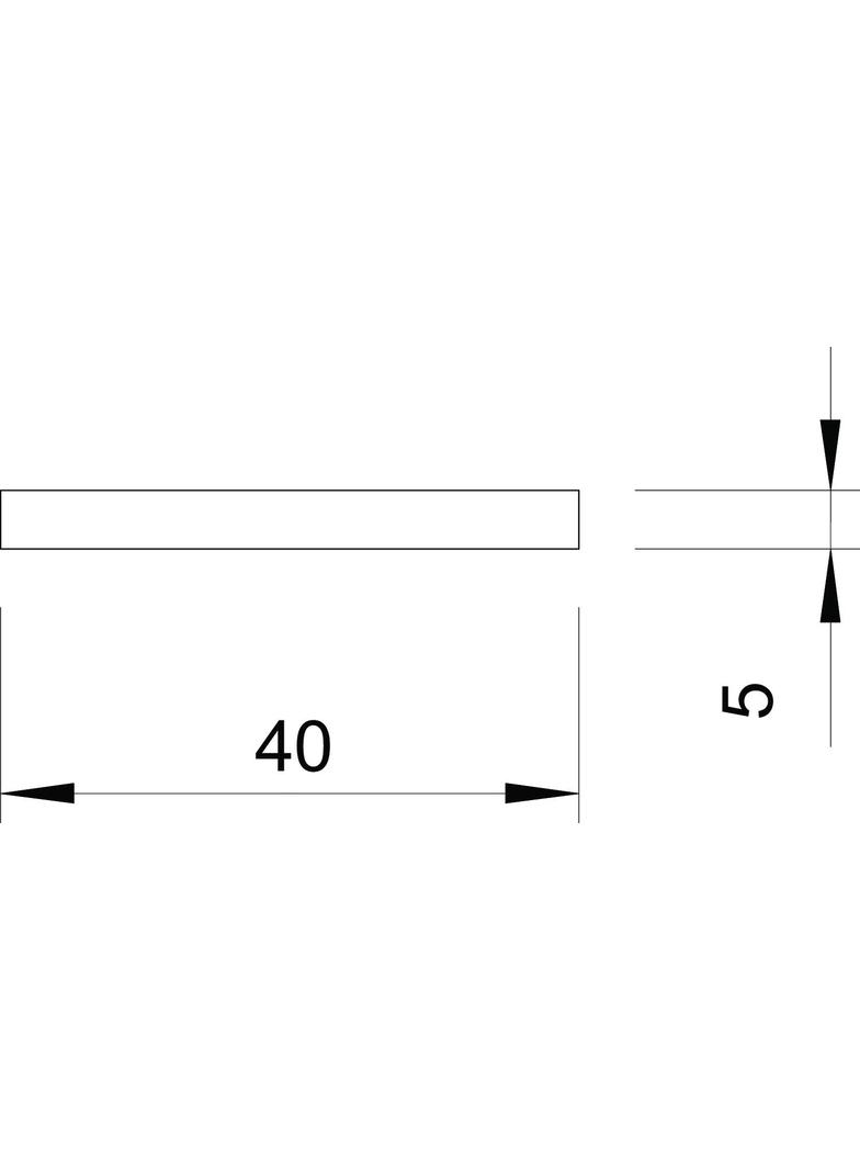 5052 DIN 40X5, PŁASKOWNIK
