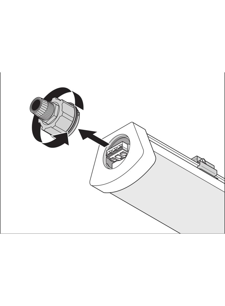 Oprawa DAMP PROOF LED COMPACT 1500 31W 3000K GR IP66