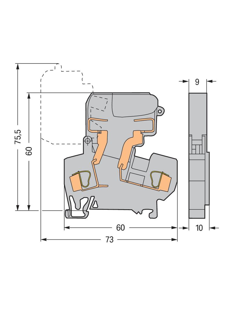 złączka bezpiecznikowa 10 mm2