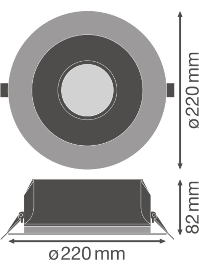 Oprawa DOWNLIGHT UGR19 DN195 PFM 21W 830 DALI WT