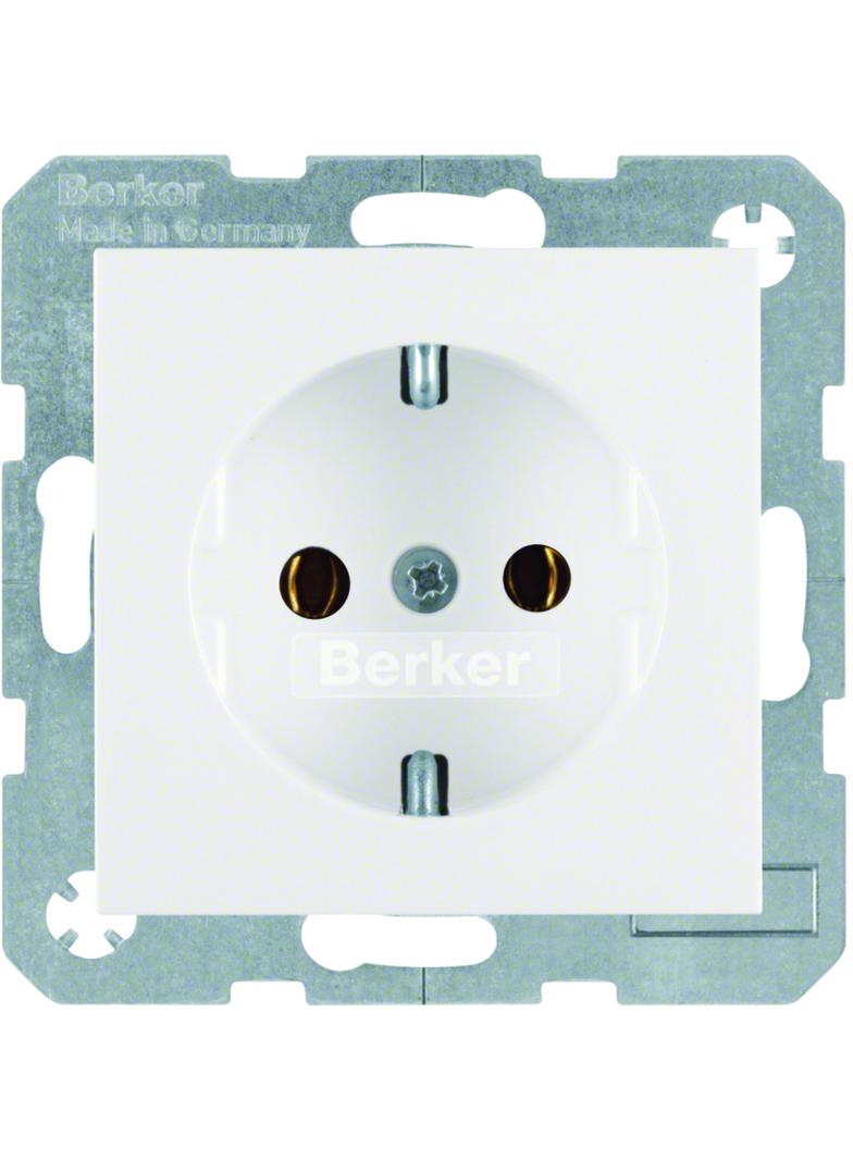 BERKER B.X/S.1 Gniazdo SCHUKO z uziemieniem biały  47438989 HAGER
