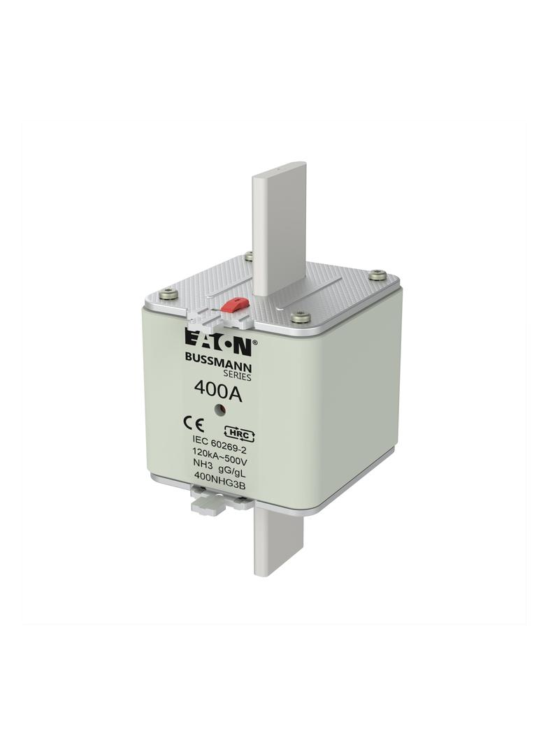 NH FUSE 400AMP 500V gG SIZE 3 DUAL IND Wkładka NH3 400A 500V GL/GG podwójny wskaźnik 400NHG3B EATON