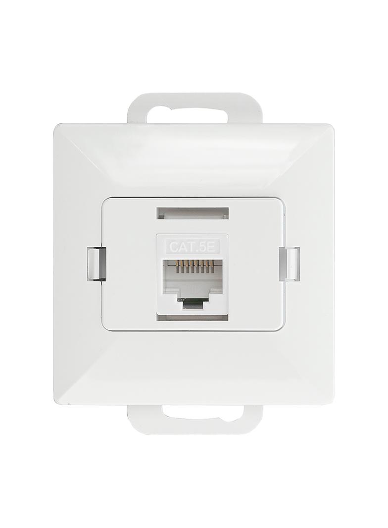 Gniazdo 1xRJ45 Cat5 Pearl, RJ45-5CAT/P1, biały