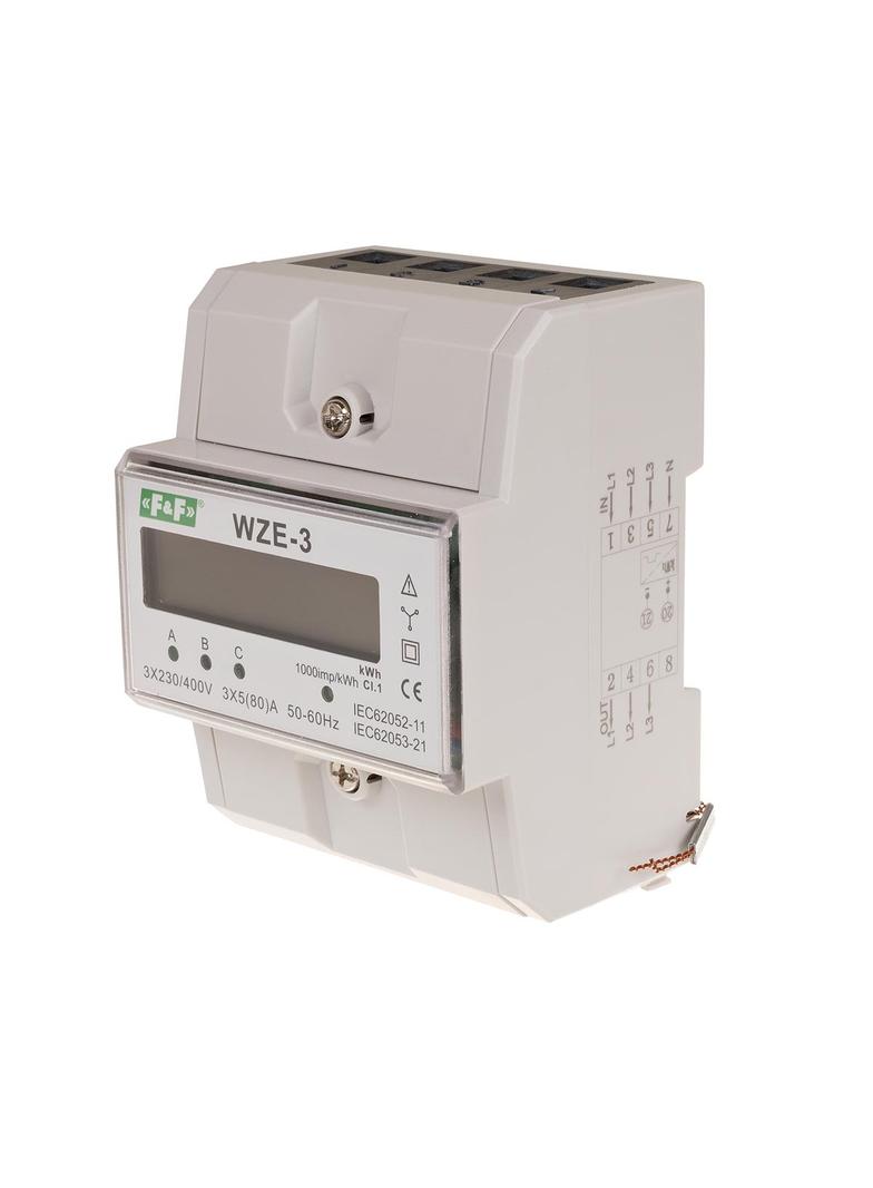 Trójfazowy licznik zużycia energii 80A MID WZE-3 F&F