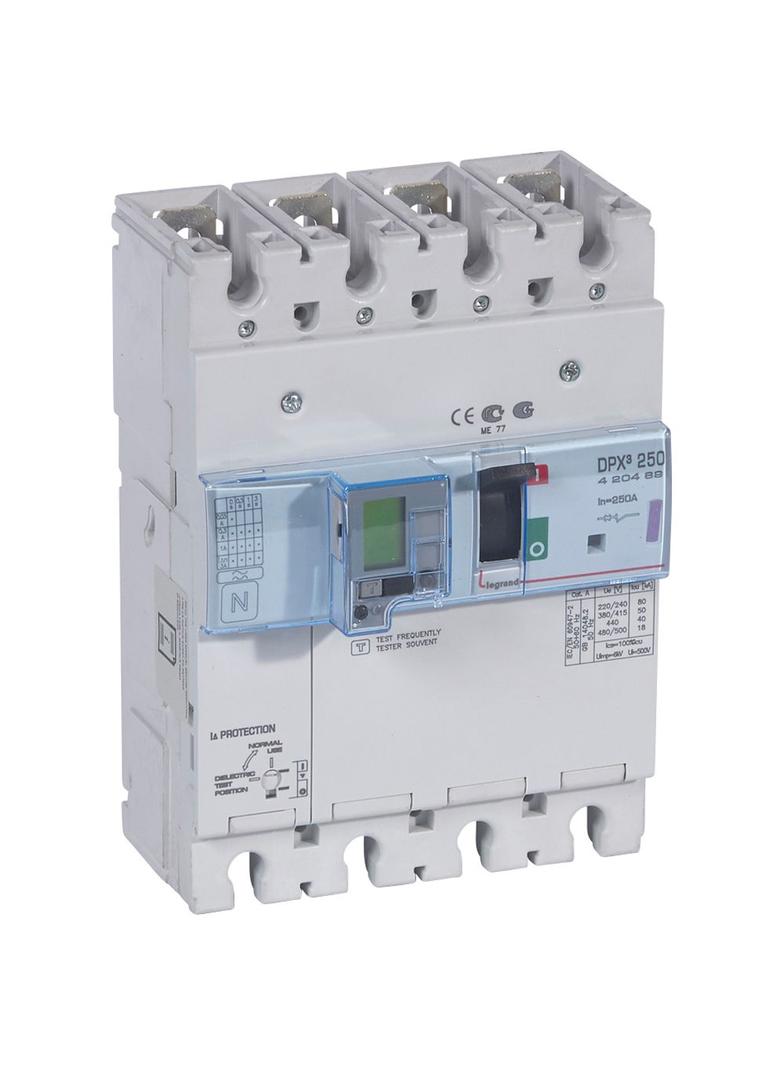 Wyłącznik DPX3 250 El+P Z Zab. R-Pr. 4P 250A 50Ka 420489 LEGRAND