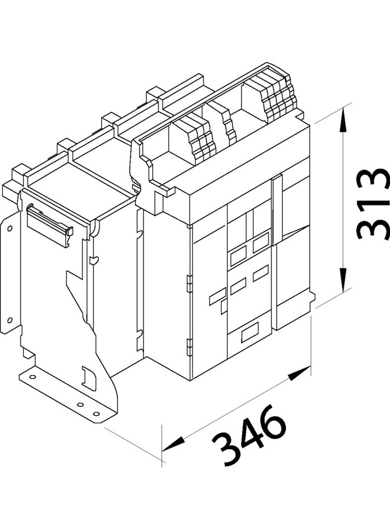ACB HW1 66kA 1250A 4P Wyłącznik stacjonarny do wyzwalacza sentinel Energy HW1E412FE HAGER