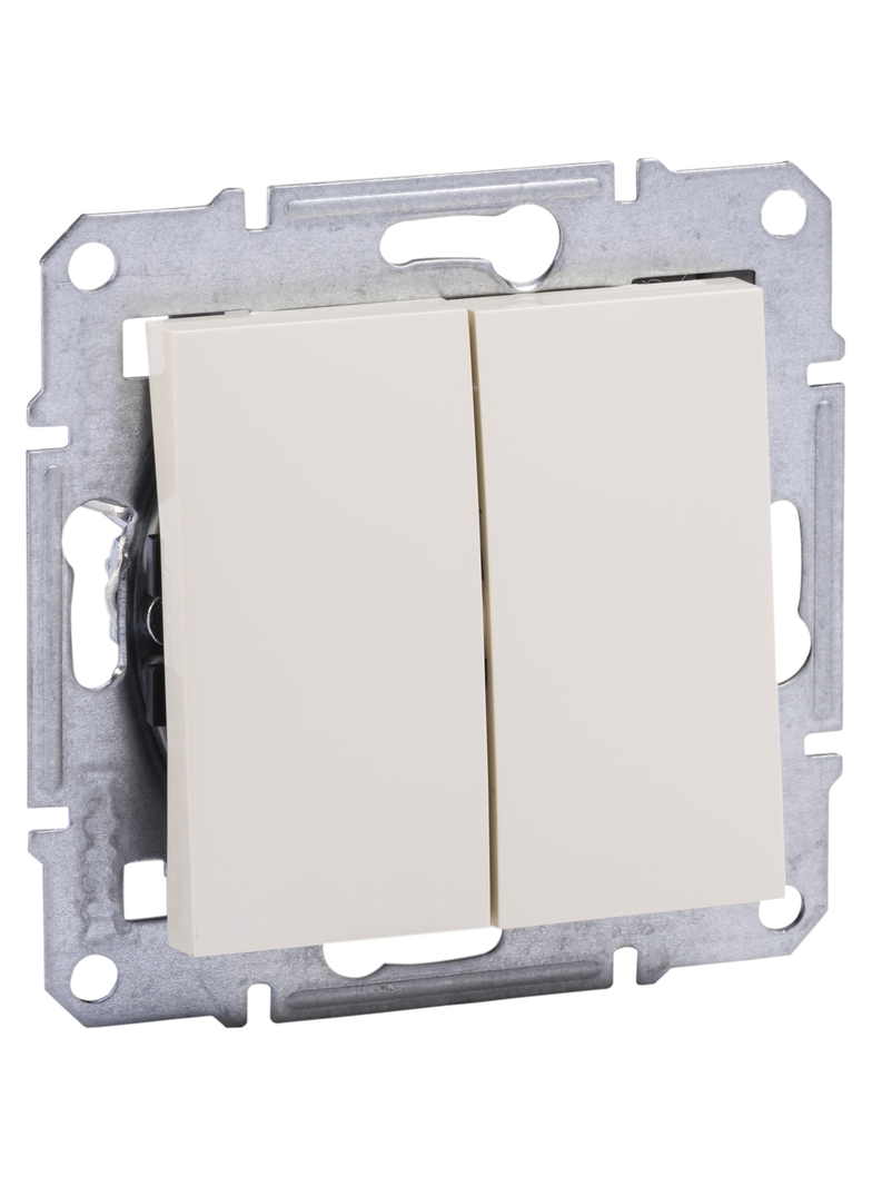 Asfora, łącznik świecznikowy, bez ramki, krem