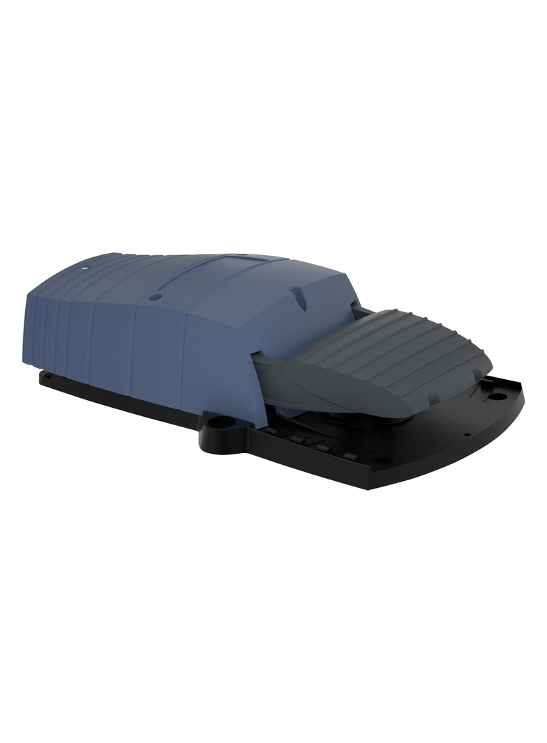 Harmony XPE Łącznik nożny pojedynczy bez osłony niebieski 1R + 1Z plastikowy XPEB110 Schneider