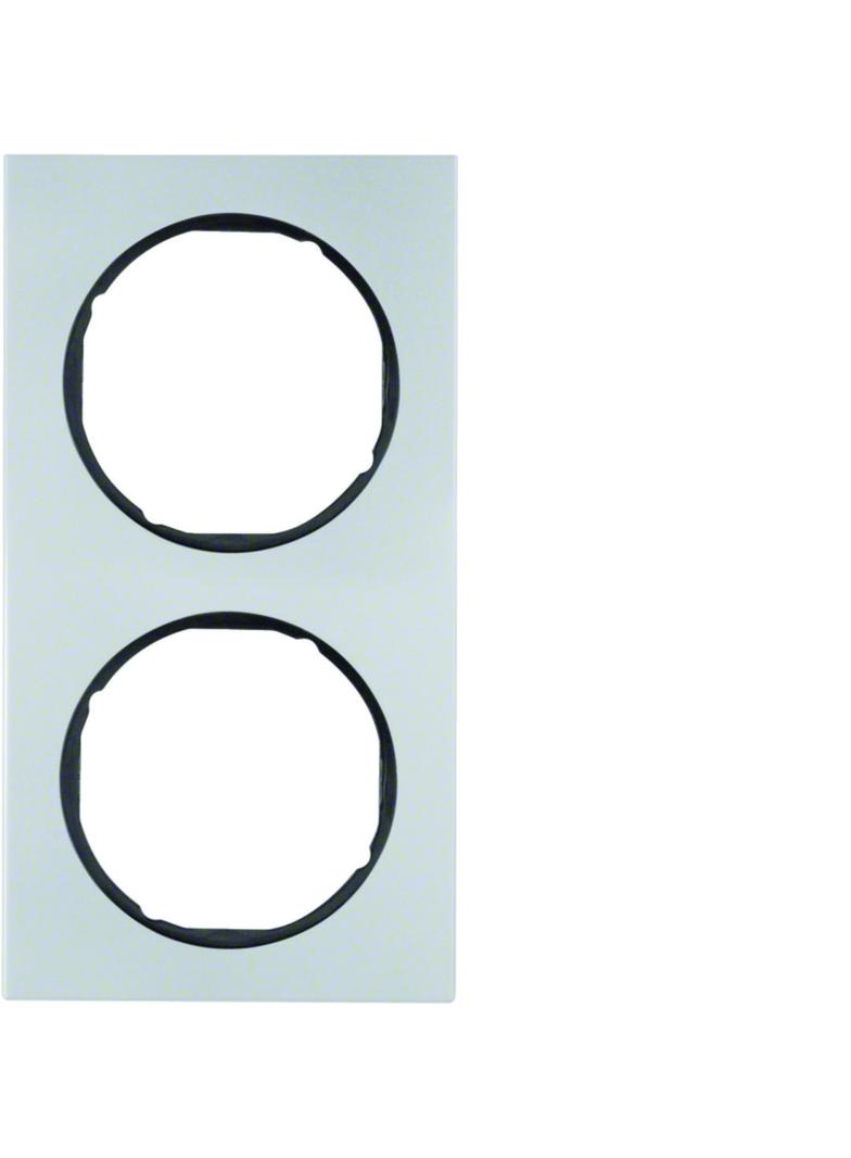 BERKER R.3 Ramka podwójna aluminium/czarny 10122284 HAGER
