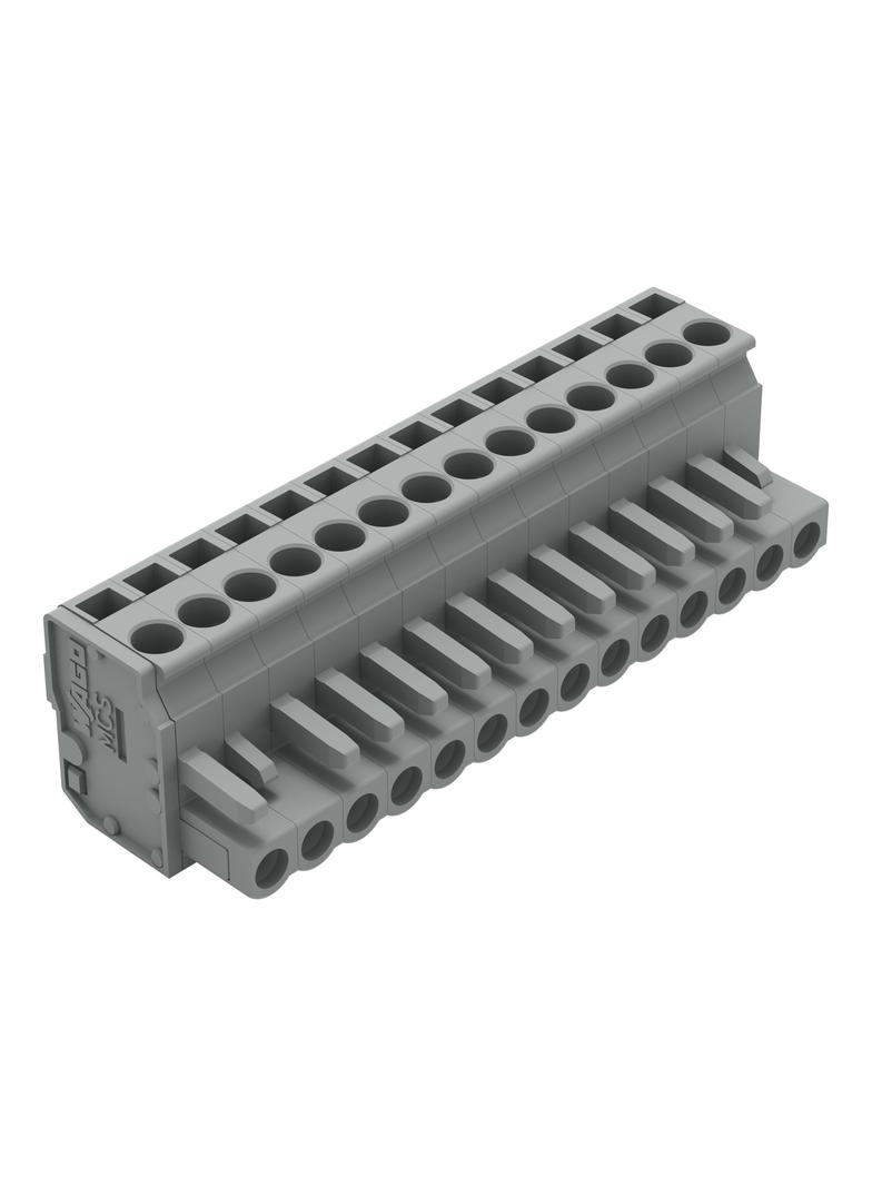 kątowy wtyk sprężynowy raster 5 mm 14-torowy /25szt./ WAGO