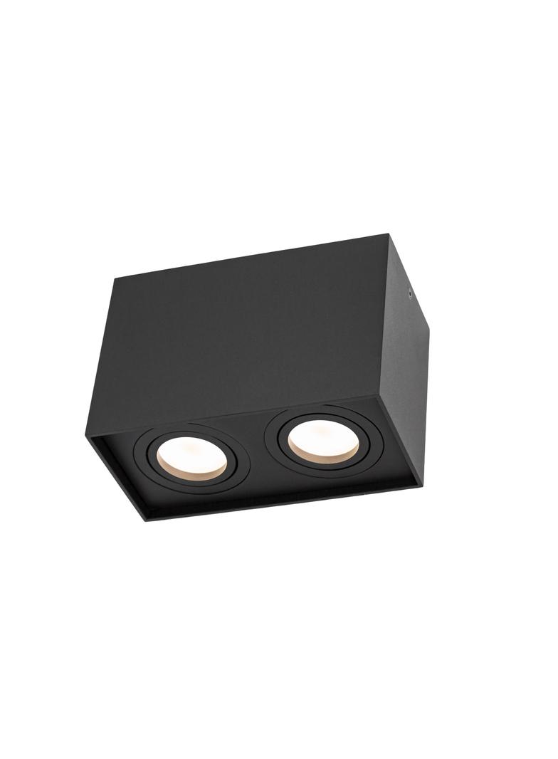 CHLOE DUO 2xGU10 IP20 prostokątna czarna oczko regulowane