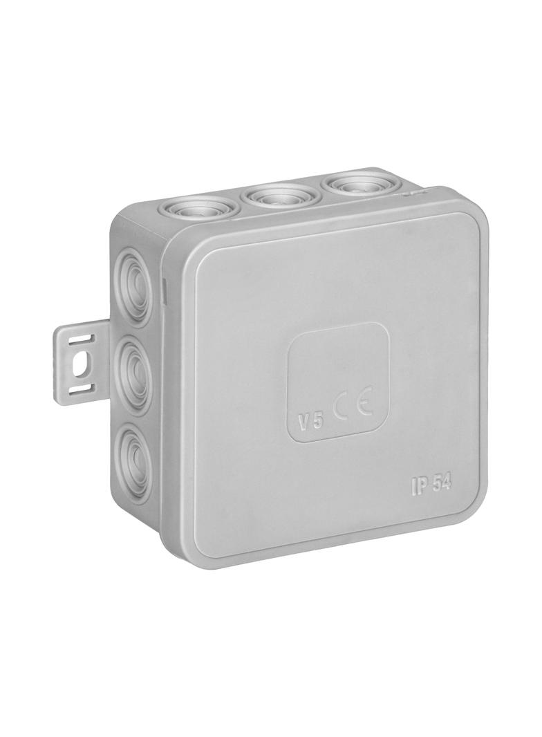 Puszka n/t CLICK IP54 12 przepustów kablowych 75x75x41mm szary 66 szt. OR-JB-13802/G/66 ORNO