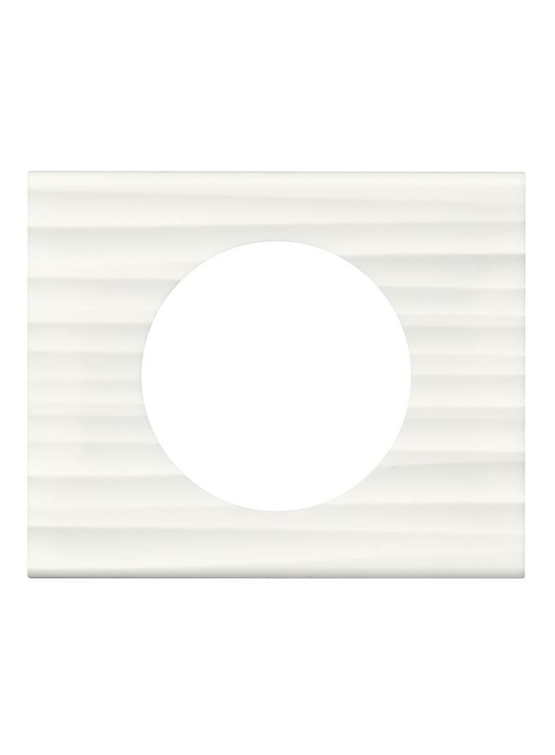 Celiane Ramka Minerał Corian Biały Żłobkowany Pojedyncza 069011 LEGRAND