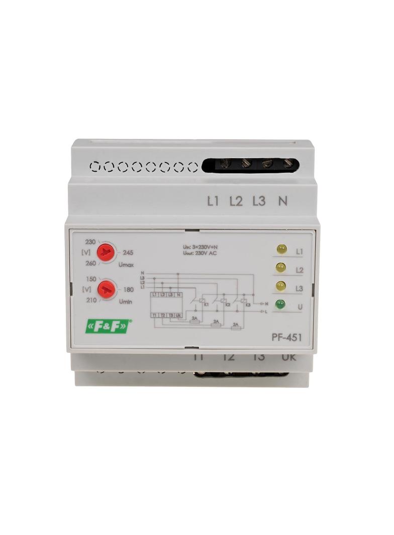 AUTOMATYCZNY PRZEŁĄCZNIK FAZ Z REGULACJĄ PROGÓW ZADZIAŁANIA, DO WSPÓŁPRACY ZE STYCZNIKAMI , 6 MODUŁÓ