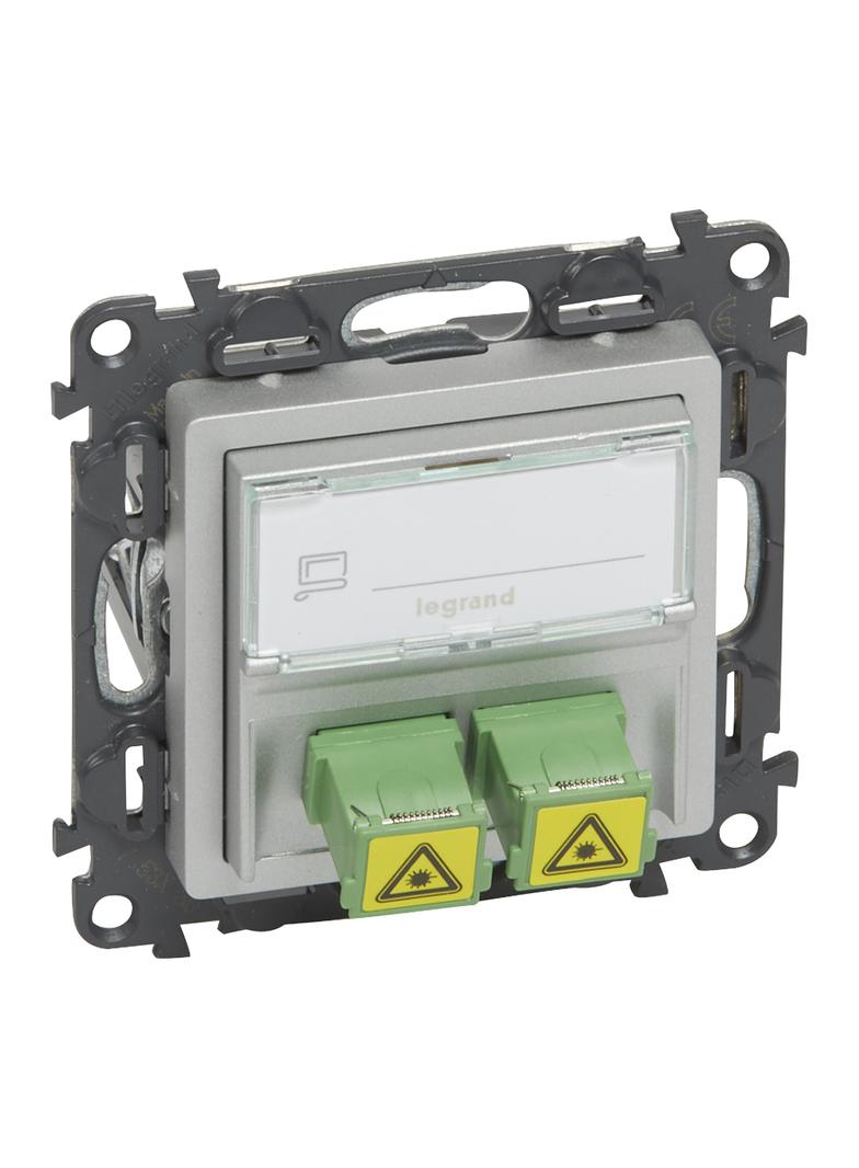 VALENA LIFE GNIAZDO ŚWIATŁOWODOWE 2 x SC / APC ALUMINIUM, Legrand