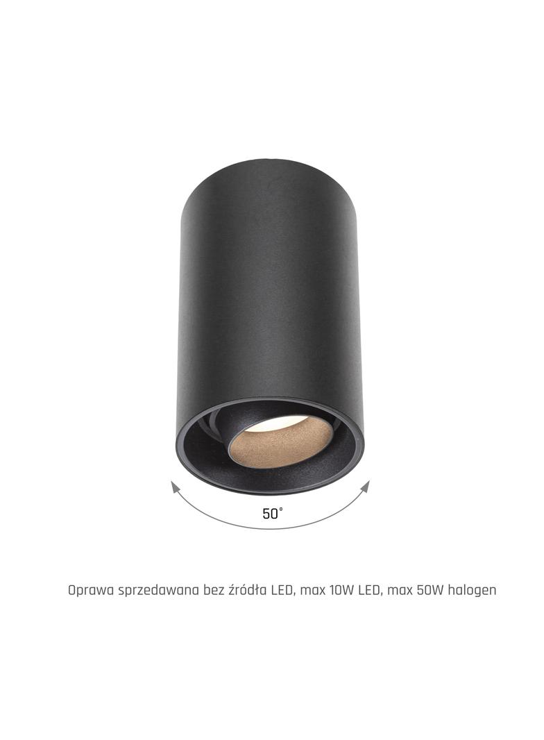 CHLOE SPOT GU10 NATYNKOWA IP20 okrągła czarna ruchoma