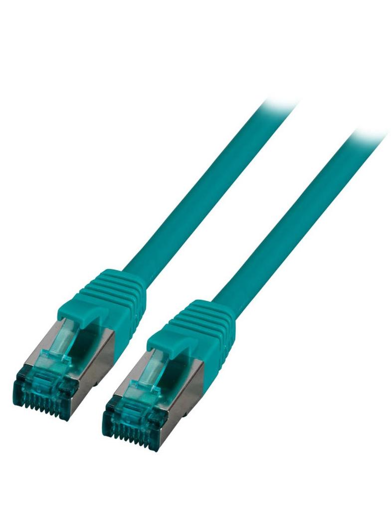 Patchcord RJ45 S/FTP kat. 6A LSZH zielony 7,5m MK6001.7,5GR