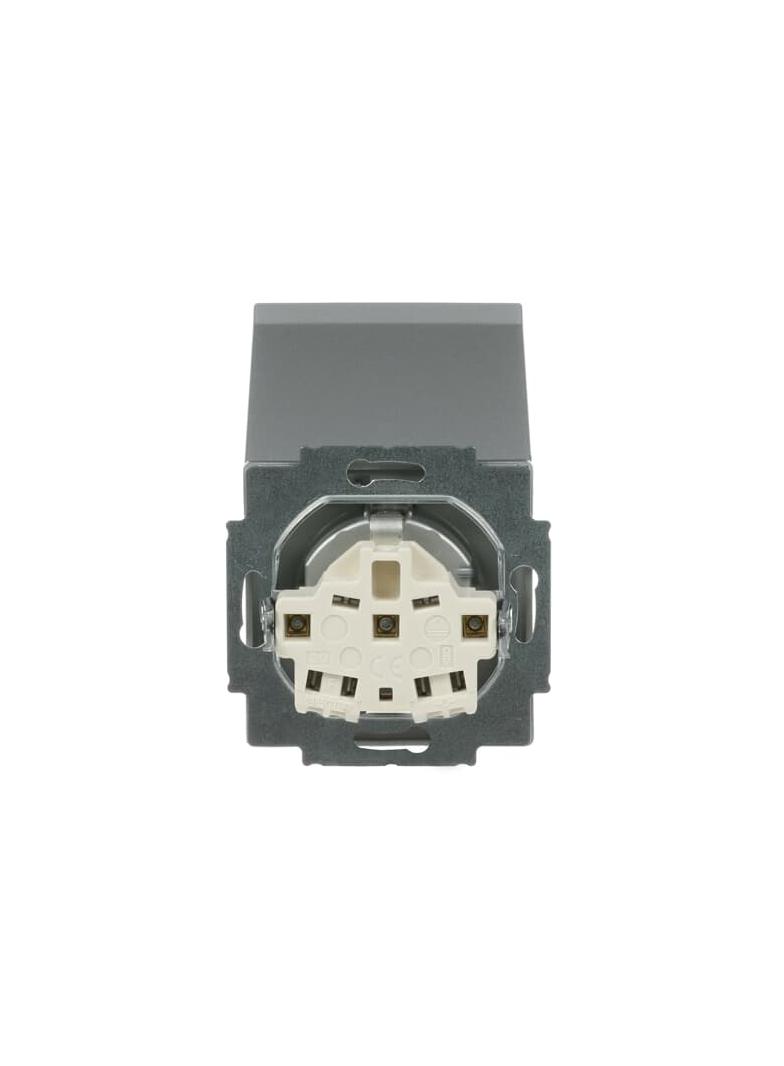 FUTURE Gniazdo SCHUKO z klapką Blokada klapki w pozycji otwartej aluminiowo srebrny 2CKA002018A1487 ABB