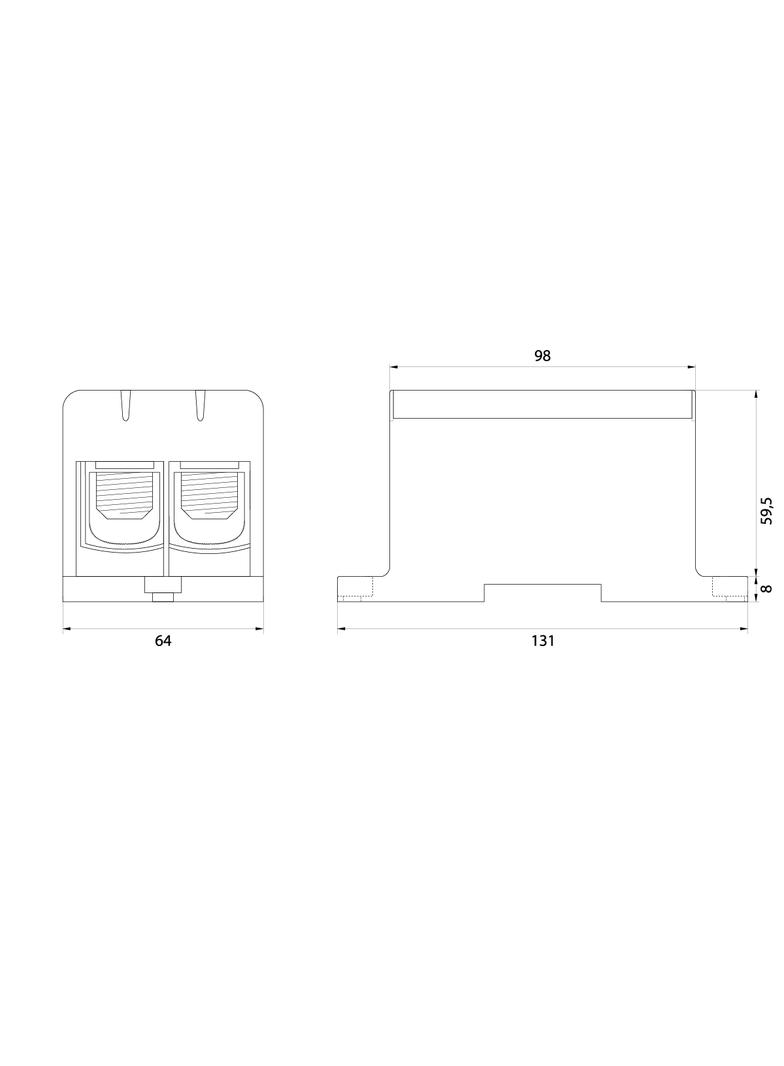 Złączka przelotowa WLZ35/2x240/s 48.225 OPATÓWEK