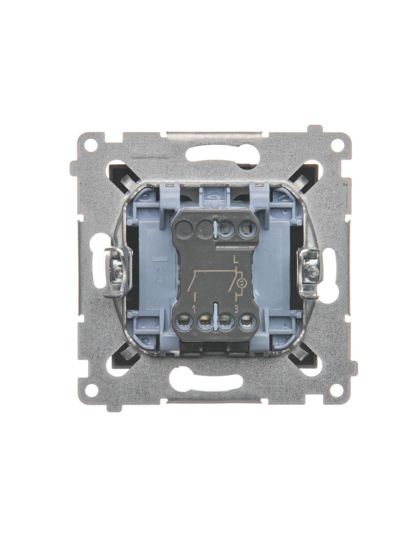 Simon 54 Łącznik świecznikowy z podświetleniem LED i do wersji IP44 16A 250V zaciski śrubowe antracyt *Posiada wkładkę DU1W DW5ABL.01/48 KONTAKT