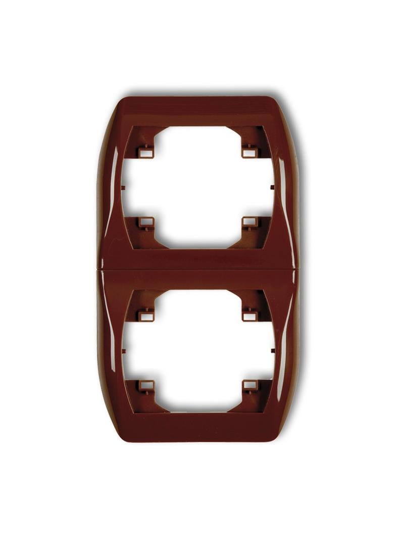 TREND Ramka pionowa podwójna brązowa