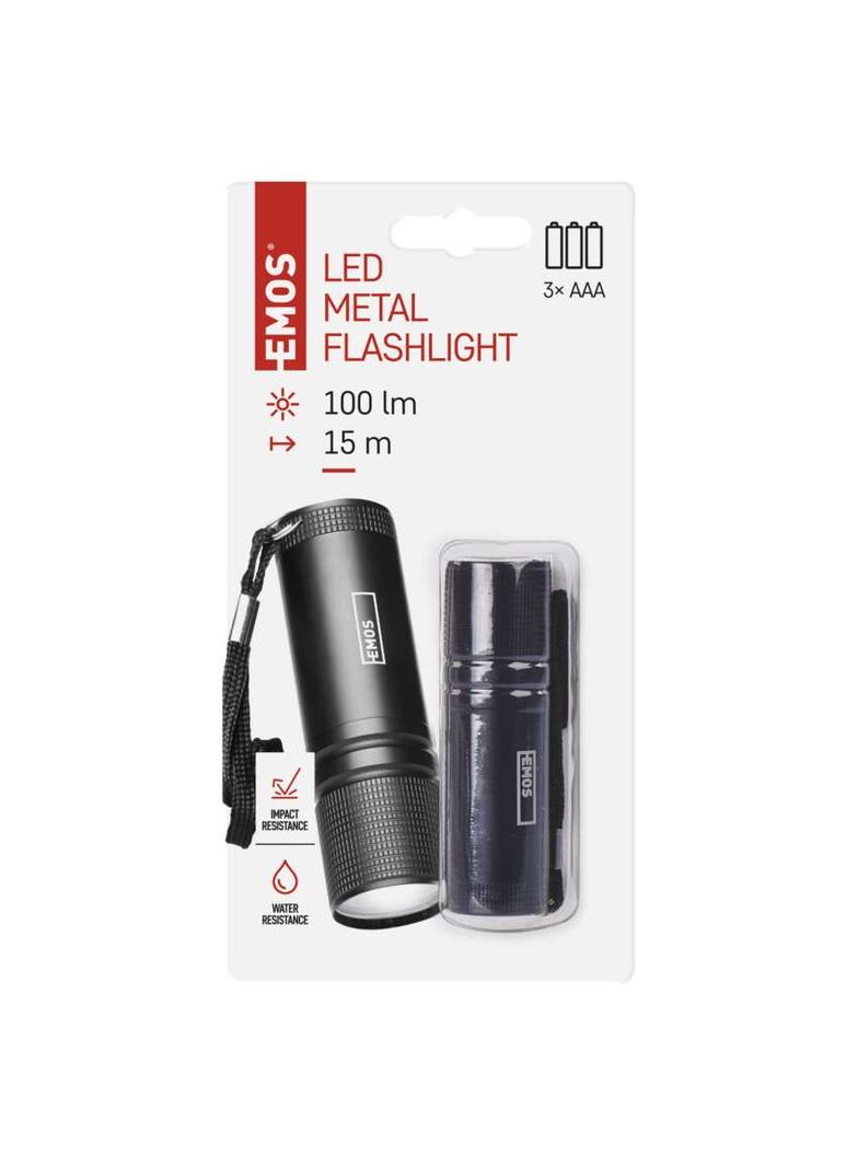 Latarka LED 3W 100lm 3×AAA aluminiowa P3894 EMOS