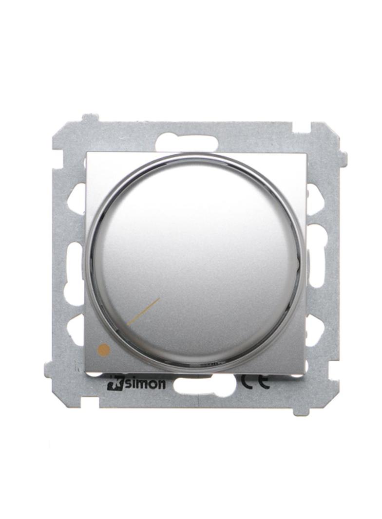 Simon 54 Ściemniacz obrotowy dwubiegunowy do LED ściemnialnych 230V 5-215W srebrny mat *Wymagana instalacja 4-przewodowa DS9L2.01/43 KONTAKT