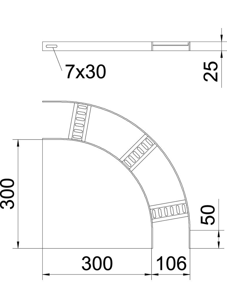 SLB 90 42 100ALU Łuk 90°