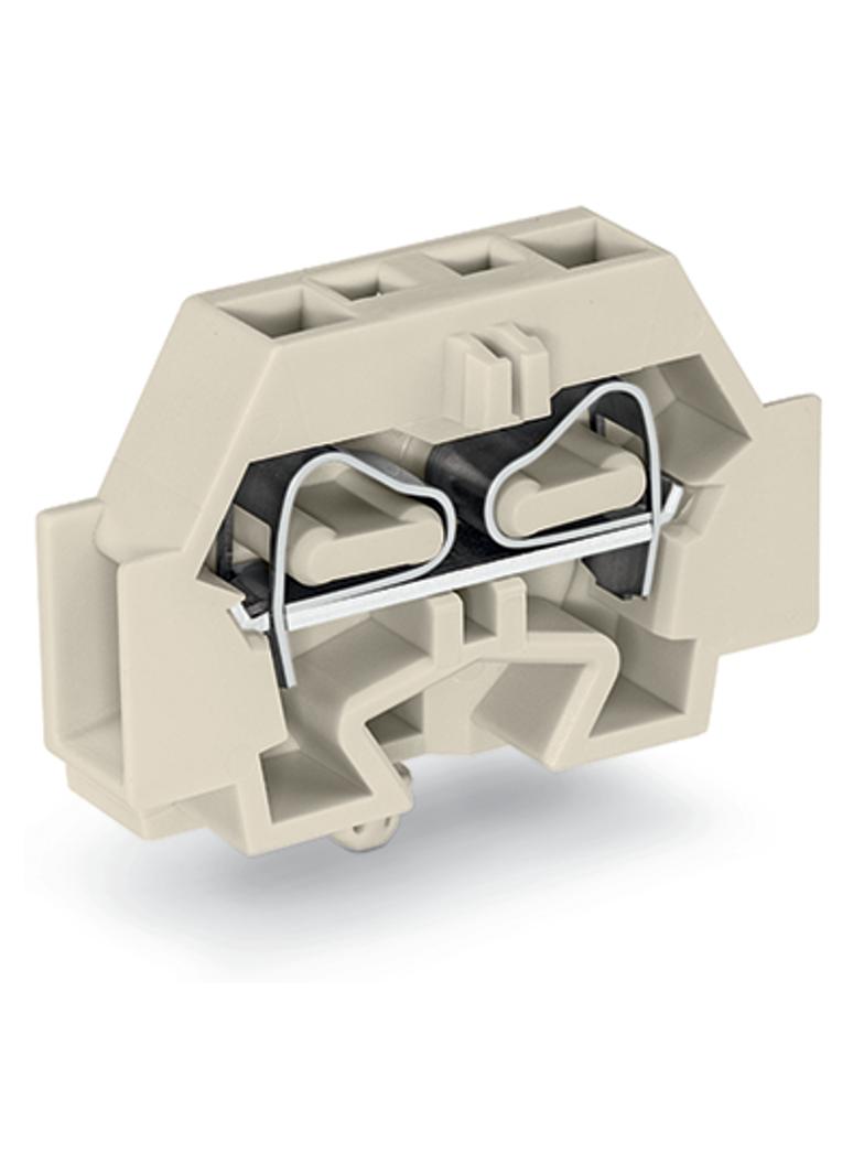 Złączka 2‑przewodowa EEx 4mm2 jasnoszara ze stopką montażową 262‑180 /50szt./ WAGO