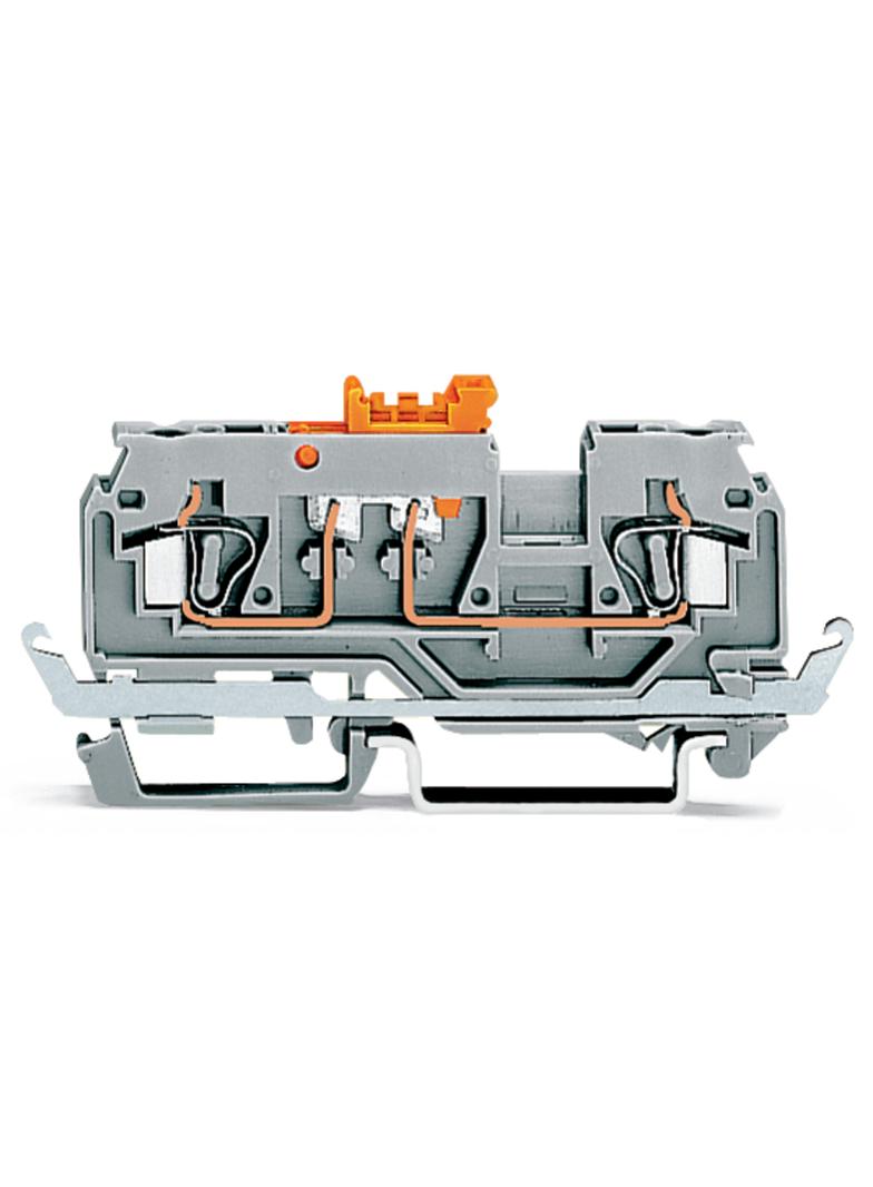 złączka rozłączalna 2-przewodowa 2,5 mm2 nóż rozłączający pomarańcz.