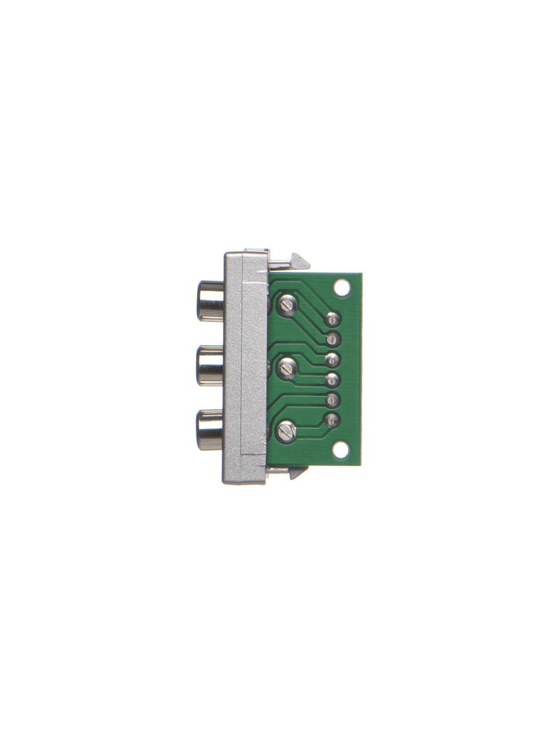Simon Connect Płytka K45/2 złącz 3x RCA (CINCH) 225x45mm + wkłady zaciski śrubowe aluminium K105B/8 KONTAKT