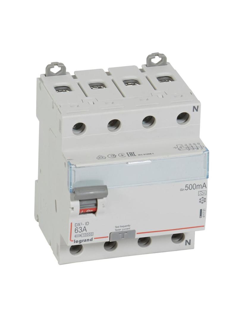 WYŁĄCZNIK RÓŻNICOWOPRĄDOWY P 304 4P 63A 500MA TYP A SERII DX3, Legrand