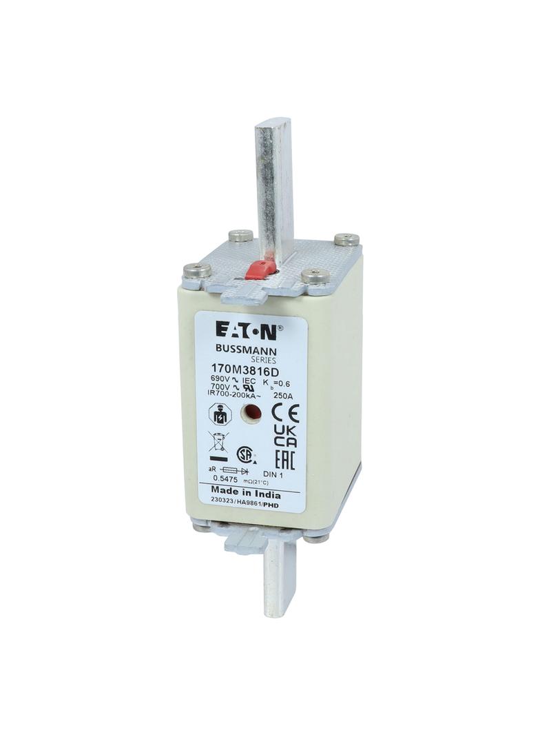 FUSE 250A 690V aR DIN 1 HSDNH Wkładka szybka 250A 690V aR DIN 1 podwójny wskaźnik 170M3816D EATON