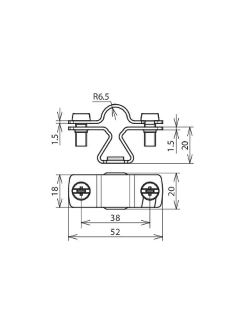 Wspornik DEHNhold do drutu w płaszczu PVC, 13 mm, z gwintem wewn. M8, NIRO