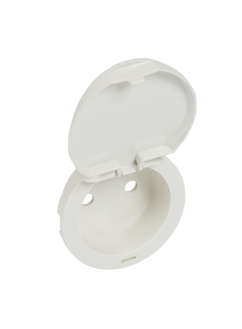 CELIANE - PLAKIETKA Z KLAPKĄ GNIAZDA 2P+Z BIAŁA, Legrand