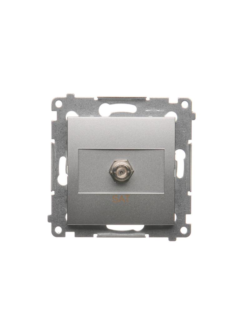 Simon 54 Gniazdo antenowe SAT pojedyncze Do instalacji indywidualnych srebrny mat