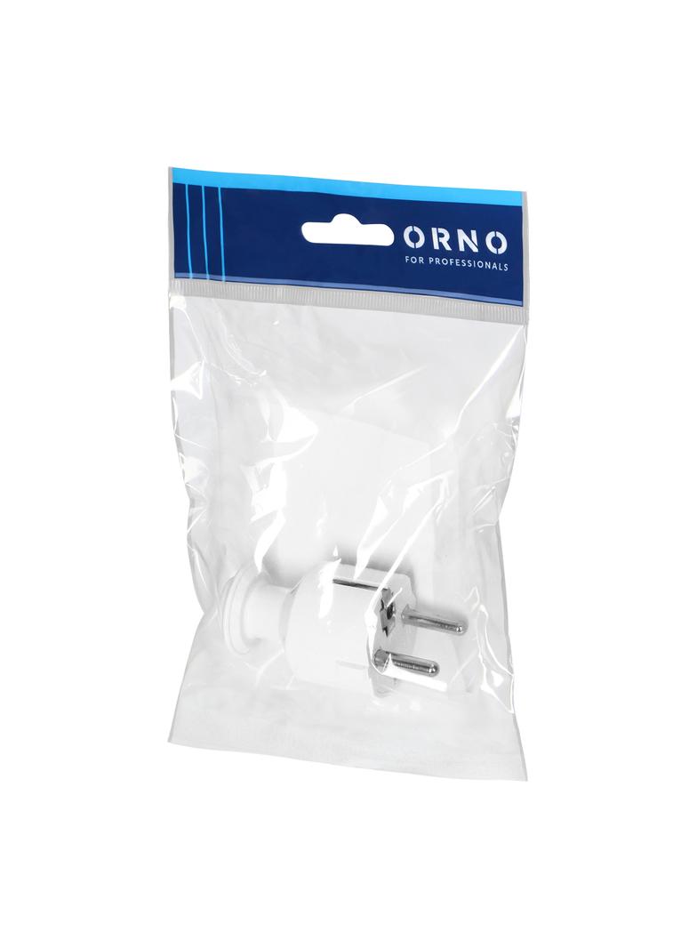 Wtyczka prosta Uni-Schuko 16A, 230V, biała OR-AE-13304/W ORNO