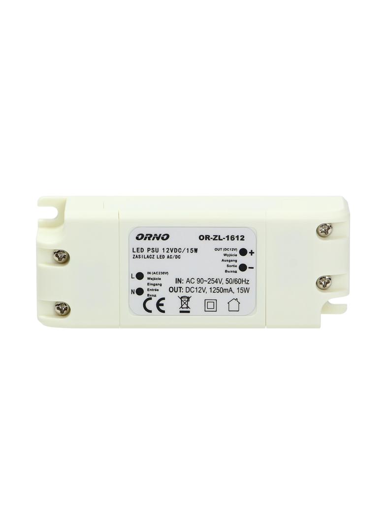 Zasilacz LED 12V DC 15W 1,25A IP20 OR-ZL-1612 ORNO