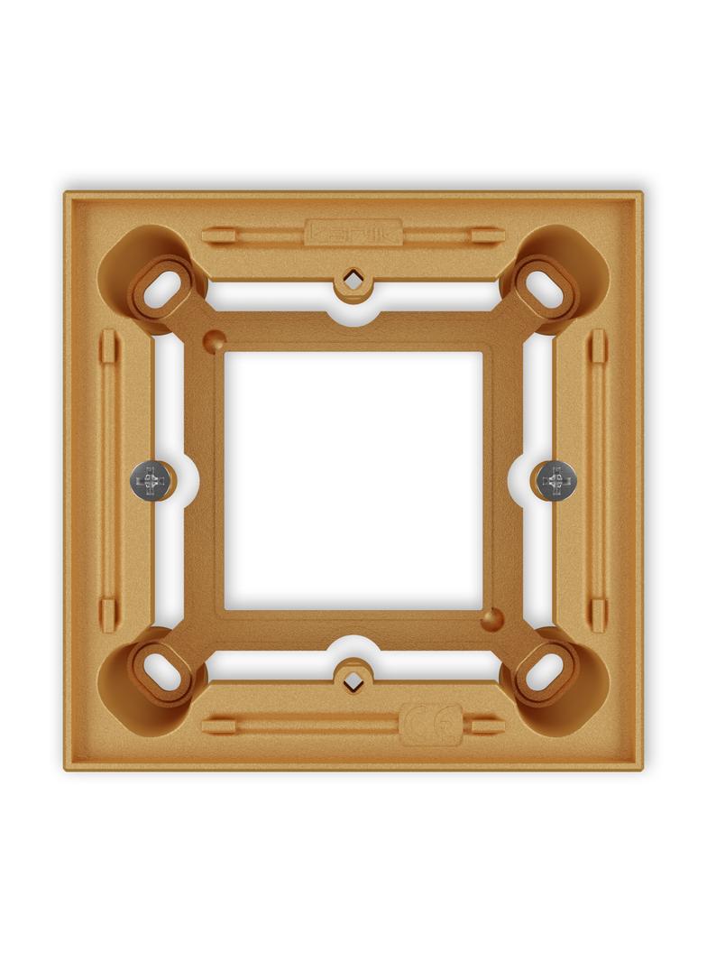 Puszka natynkowa pojedyncza kwadratowa ICON złoty 29PUK-1 KARLIK