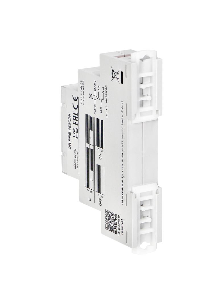 Przekaźnik czasowy- opóźnione załaczenie uniwersalne zasilanie OR-PRE-453/UNI ORNO