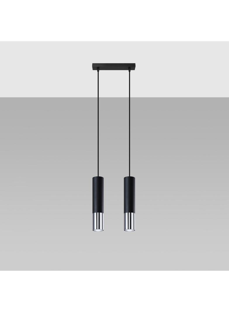 Lampa wisząca LOOPEZ 2 czarny/chrom
