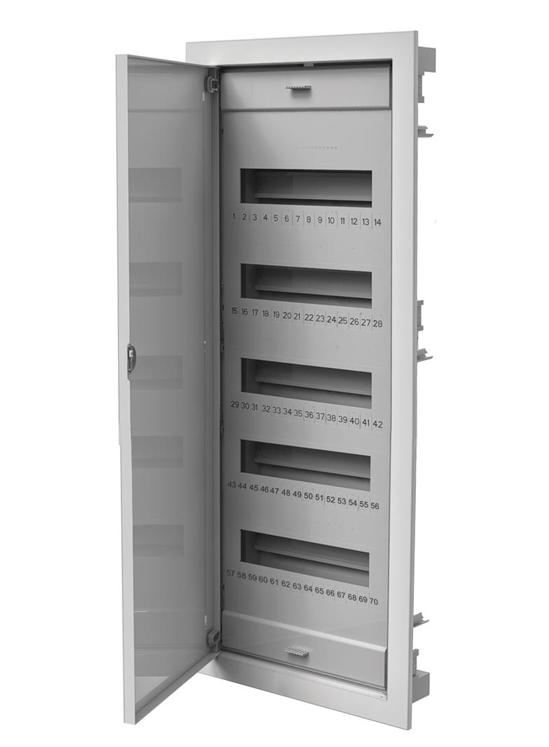 Rozdzielnica podtynkowa 5x12 RO-5 z metalowymi drzwiami IP40 N+PE C.1560 PAWBOL